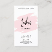 Blush Pink Waterverf Lash Lift & Tint Aftercare Visitekaartje (Achterkant)