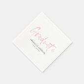 Blush Pink Waterverf Lettering Afstuderen Servet (Hoek)