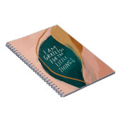 Blush Pink Waterverf Natuur Gratitude Notitieboek (Rechterzijde)