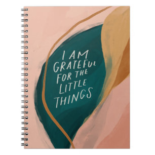 Blush Pink Waterverf Natuur Gratitude Notitieboek