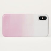 Blush Pink Waterverf Ombre gepersonaliseerd Case-Mate iPhone Case (Achterkant (horizontaal))