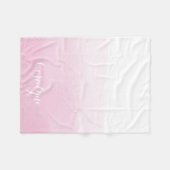 Blush Pink Waterverf Ombre gepersonaliseerd Fleece Deken (Voorkant (Horizontaal))