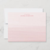 Blush Pink Waterverf Ombre Notitiekaartje (Voorkant)