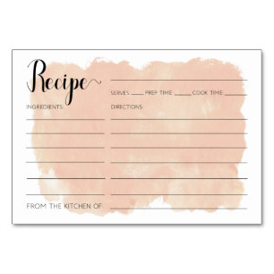 Blush Pink Waterverf Recept Kaarten Vrijgezellenfe