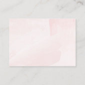 Blush Pink Waterverf Roos Baby shower Advies Kaart (Achterkant)