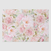 Blush Pink Waterverf Roos Bloem Bloem Tissuepapier (Voorkant)