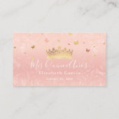 Blush Pink Waterverf Roos Gold Elegant Escort Plaatskaartje (Achterkant)