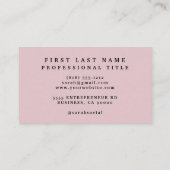 Blush Pink Waterverf Rozen Visitekaartjes (Achterkant)