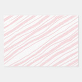Blush Pink Waterverf Striped Patroon Inpakpapier Vel (Voorkant 3)