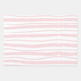 Blush Pink Waterverf Striped Patroon Inpakpapier Vel