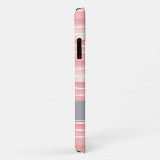 Blush Pink Waterverf Stripes Patroon Case-Mate iPhone Case (Achterkant/rechts)