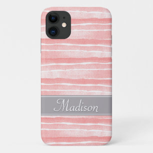Blush Pink Waterverf Stripes Patroon Case-Mate iPhone Case