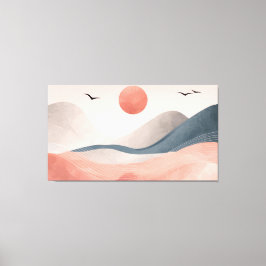 Blush Pink Wave Harmony Canvas Afdruk