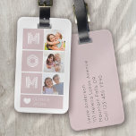 Blush Pink We Love You Mam Foto's Bagagelabel<br><div class="desc">Versterk uw bagage met dit persoonlijke ontwerp dat perfect is voor reizigers</div>