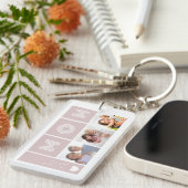 Blush Pink We Love You Mam Foto's Sleutelhanger (Voorkant Rechts)