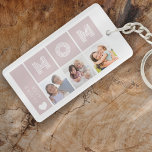 Blush Pink We Love You Mam Foto's Sleutelhanger<br><div class="desc">Het perfecte cadeau voor mama deze Moederdag</div>