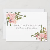 Blush Pink Weddenfloral Bedankt (Voorkant)