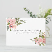 Blush Pink Weddenfloral Bedankt (Staand voorkant)
