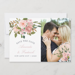 Blush Pink Weddenfloral Save the Date