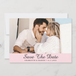 Blush Pink Weddenfoto Save the Date Cards