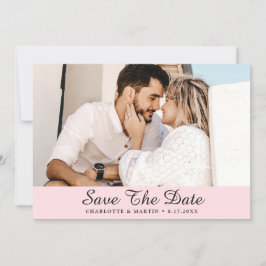 Blush Pink Weddenfoto Save the Date Cards