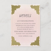Blush Pink Wedding Details Informatiekaartje (Voorkant)