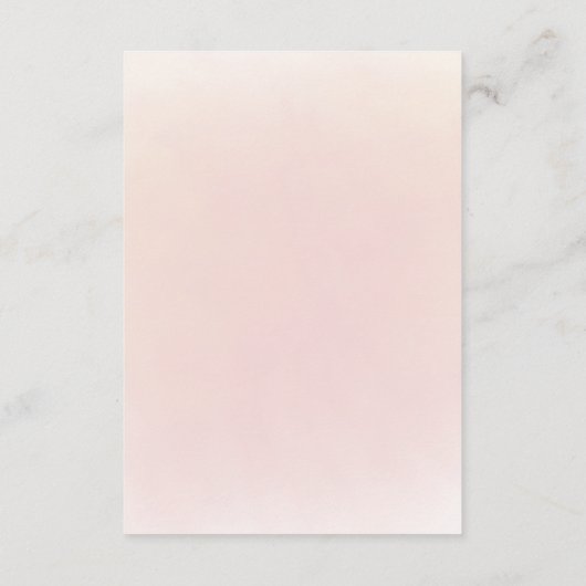 Blush Pink Wedding Details Informatiekaartje (Achterkant)