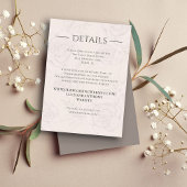 Blush Pink Wedding Details RSVP Aangepast Informatiekaartje