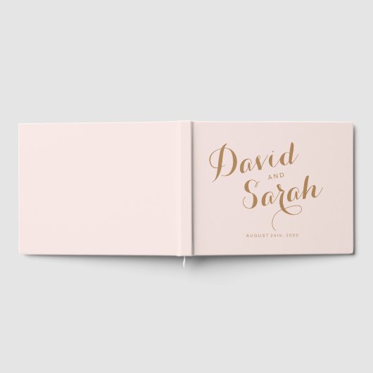 Blush Pink Wedding Gastboek Gastenboek (Volledig)
