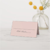 Blush Pink Wedding Guest Tafelnummer Plaatskaartje (Voorkant)