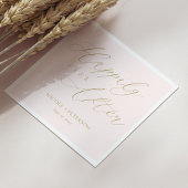 Blush Pink Wedding Keepsake: nog lang en gelukkig Servet