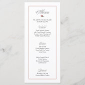 Blush Pink Wedding Menu (Voorkant)
