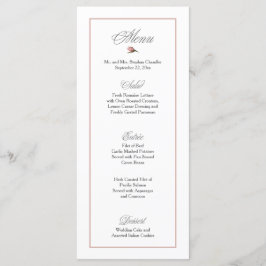 Blush Pink Wedding Menu