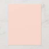 Blush Pink Wedding Place Card - Gedrukte gastnaam (Achterkant)