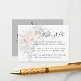 Blush Pink Wedding Wishing Well Enclosure Kaart