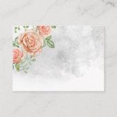 Blush Pink Wedding Wishing Well Enclosure Kaart (Achterkant)