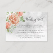 Blush Pink Wedding Wishing Well Enclosure Kaart (Voorkant)