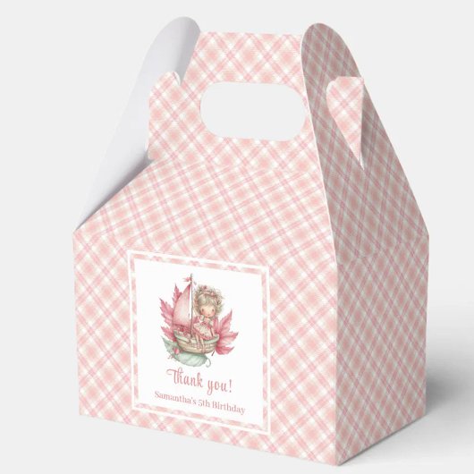 Blush Pink Whimsical Fairy Flowers Girl Favor Box Bedankdoosjes