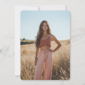 Blush Pink Whimsical Photo Afstuderen aangekondigd Kaart (Achterkant)