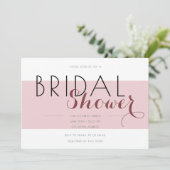 Blush Pink & White Black Vrijgezellenfeest teksten Kaart (Staand voorkant)