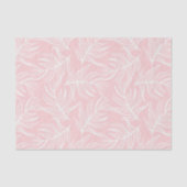 Blush Pink White Botanical Leaves Business Company Tissuepapier (Voorkant)