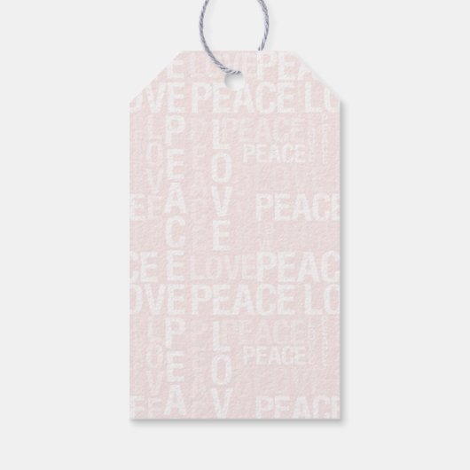 Blush Pink White Christmas Cadeaulabel (Achterkant)