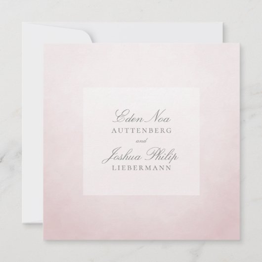 Blush Pink White Chuppah Weddenschap Kaart (Achterkant)