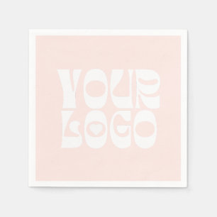 Blush Pink & White Corporate Business Logo Servet