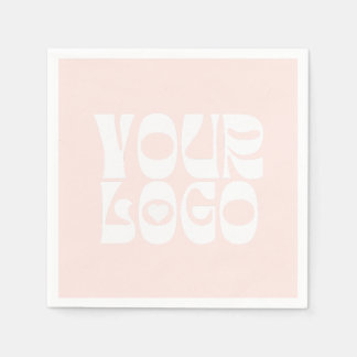 Blush Pink & White Corporate Business Logo Servet