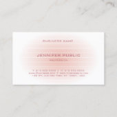 Blush Pink White Elegant Modern Monogram Trendy Visitekaartje (Achterkant)