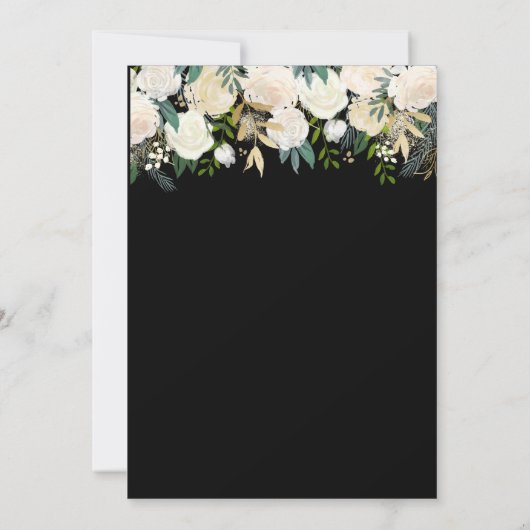 Blush Pink White Floral Vrijgezellenfeest Kaart (Achterkant)