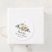 Blush Pink White Floral Weddenschap Bedankt Bedankjes Labels (In situ)