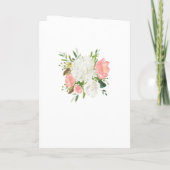 Blush Pink White Floral Wedding Booklet Programme Programma (Achterkant)