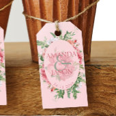  Blush Pink White Floral Wedding Gift Labels Cadeaulabel